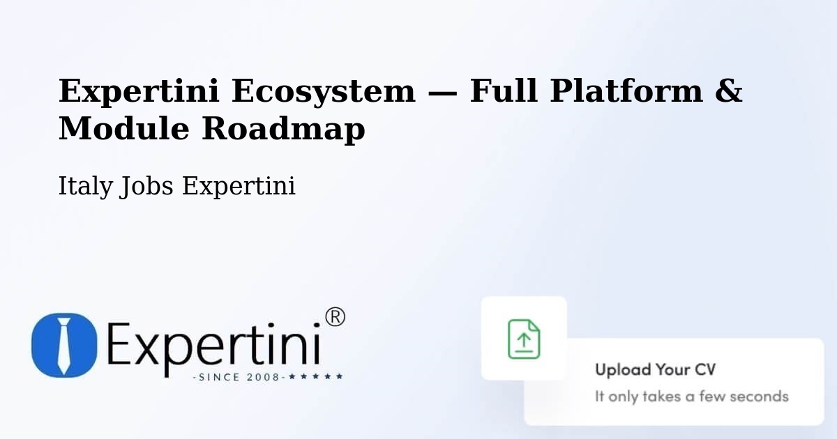 Expertini Ecosystem — Full Platform & Module Roadmap – Uras